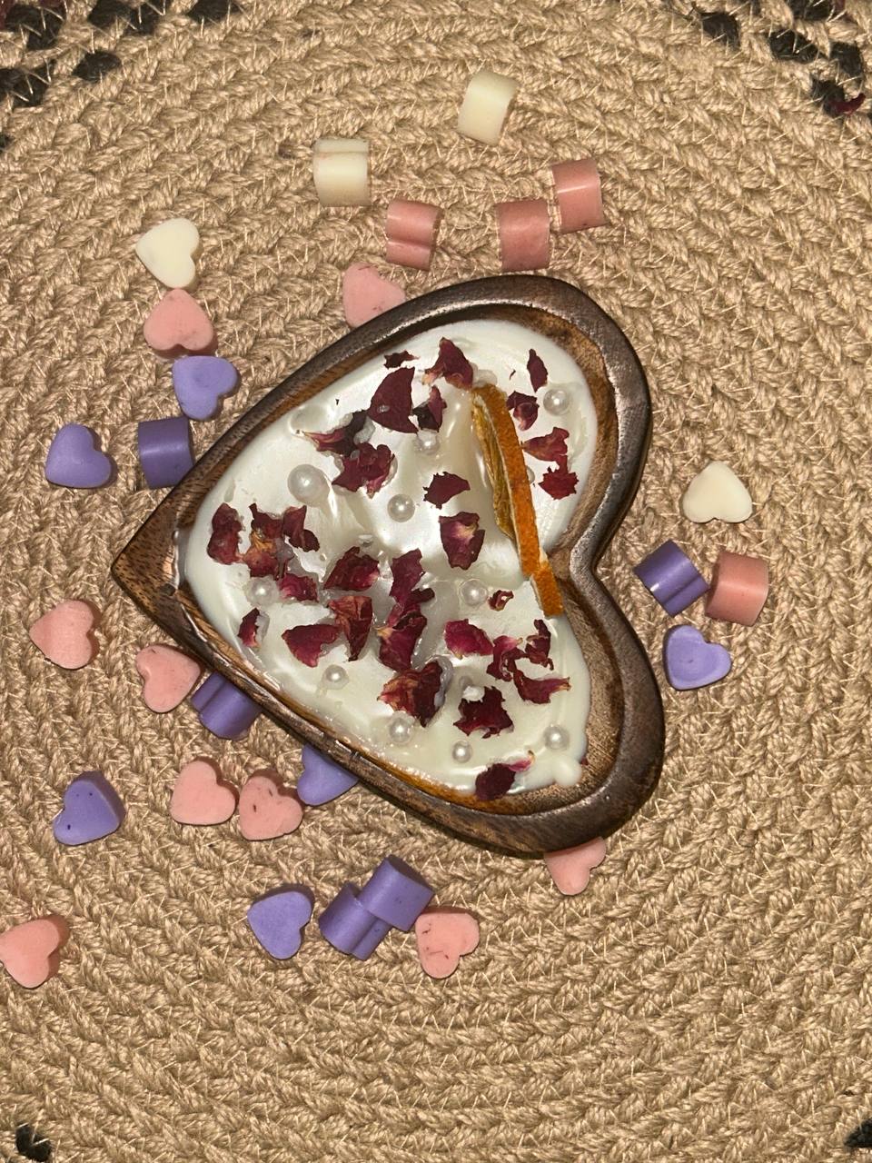 heart jar candle