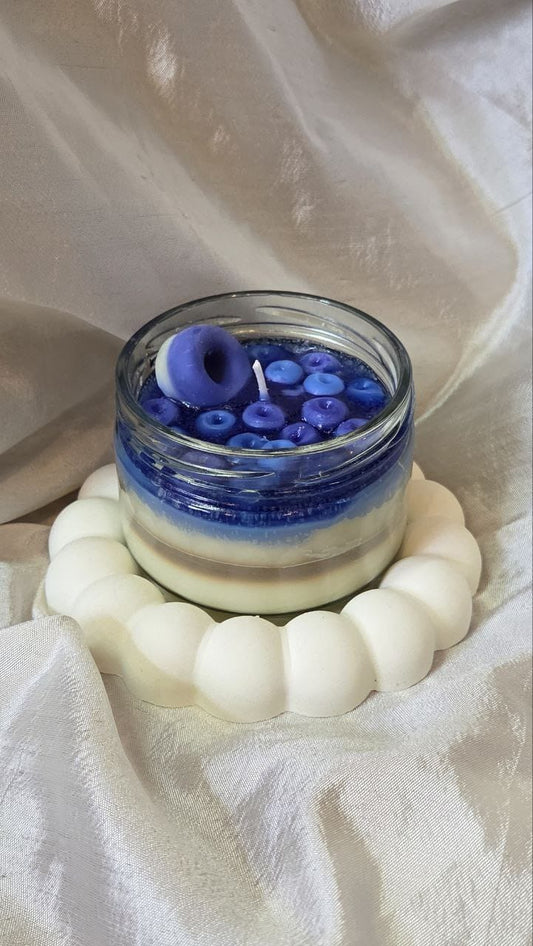 Blueberry cheesecake candle