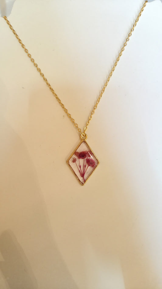 pink flower neck chain