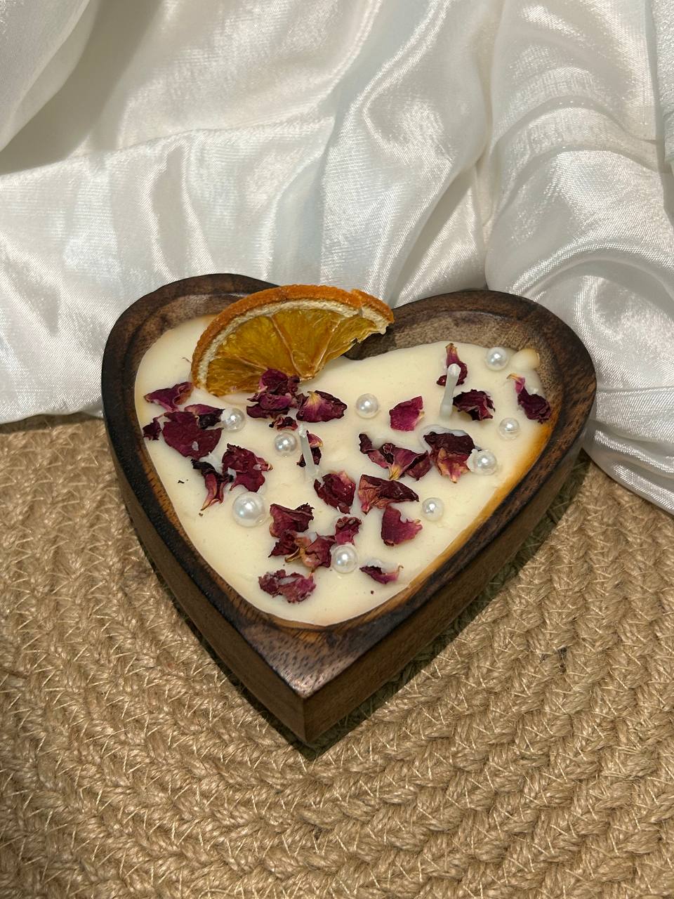 heart jar candle