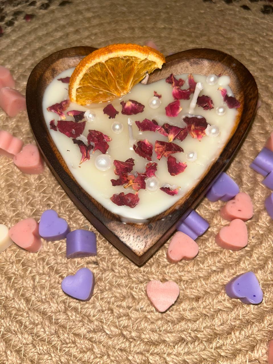heart jar candle