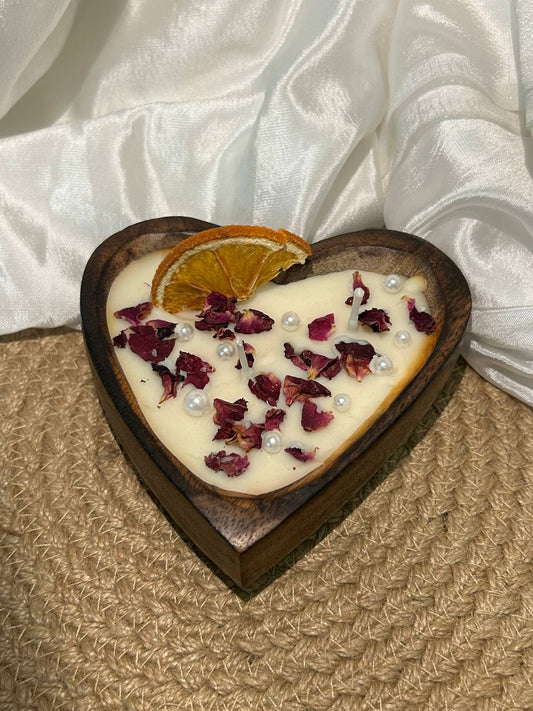 heart jar candle