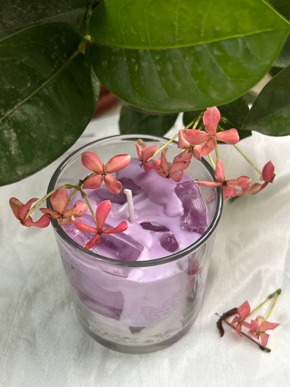 Lavendar latte candle