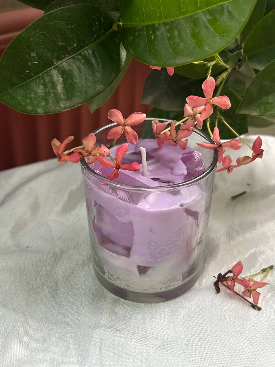 Lavendar latte candle